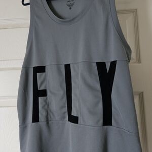 Nike Womens Medium Athletic Shirt Fly Gray Dri Fit Gym Workout Sports Basketball